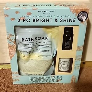 bright & shine bath soak set